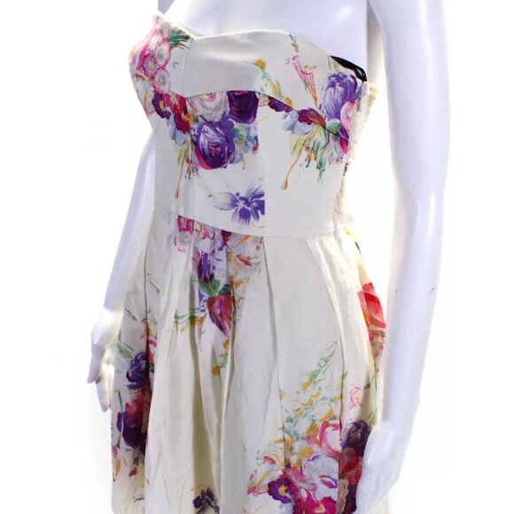 Betsey Johnson Silk floral strapless dress - Picture 2 of 3